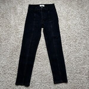 Reformation Black Skinny Jeans Denim Size 26 Erie Wash